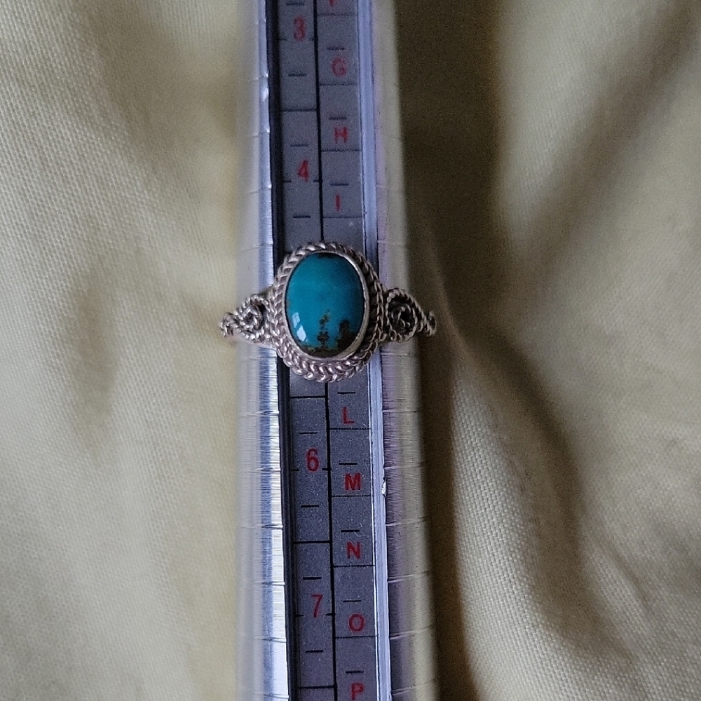 🌈Vintage 925 Sterling Silver Turquoise Ring - Size 5